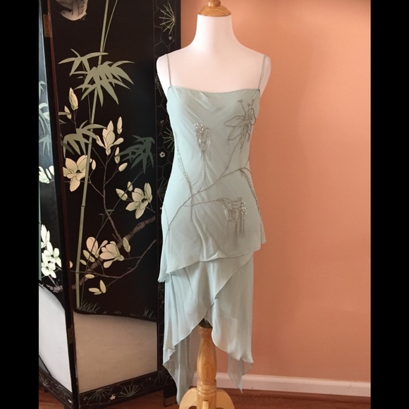 BCBGMaxAzria Dresses & Skirts - Silk Embellished Cocktail Dress by BCBGMaxAzria